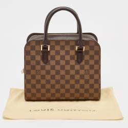 Pre Owned Louis Vuitton Damier Ebene Canvas and Leather Triana Bag