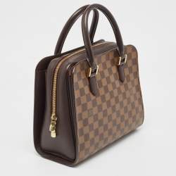 Pre Owned Louis Vuitton Damier Ebene Canvas and Leather Triana Bag
