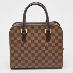 Pre Owned Louis Vuitton Damier Ebene Canvas and Leather Triana Bag