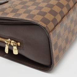Pre Owned Louis Vuitton Damier Ebene Canvas and Leather Triana Bag