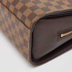 Pre Owned Louis Vuitton Damier Ebene Canvas and Leather Triana Bag