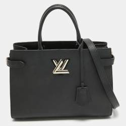 Pre Owned Louis Vuitton Black Epi Leather Twist Tote Bag