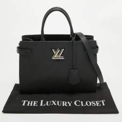 Pre Owned Louis Vuitton Black Epi Leather Twist Tote Bag