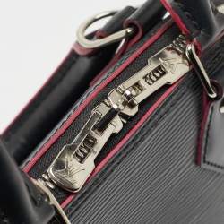 Pre Owned Louis Vuitton Black/Pink Epi Leather Alma BB Bag