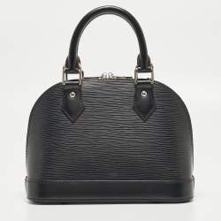 Pre Owned Louis Vuitton Black/Pink Epi Leather Alma BB Bag