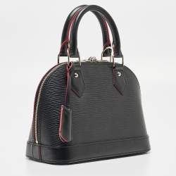 Pre Owned Louis Vuitton Black/Pink Epi Leather Alma BB Bag