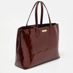 Pre Owned Louis Vuitton Amarante Monogram Vernis Wilshire MM Bag