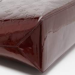 Pre Owned Louis Vuitton Amarante Monogram Vernis Wilshire MM Bag