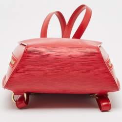 Pre Owned Louis Vuitton Red Epi Leather Mabillon Backpack