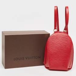 Pre Owned Louis Vuitton Red Epi Leather Mabillon Backpack
