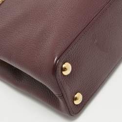 Pre Owned Louis Vuitton Deep Purple/Beige Leather and Python Capucines BB Bag