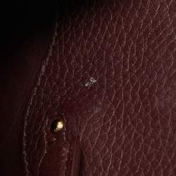 Pre Owned Louis Vuitton Deep Purple/Beige Leather and Python Capucines BB Bag