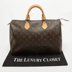 Pre Owned Louis Vuitton Monogram Canvas Speedy 35 Bag