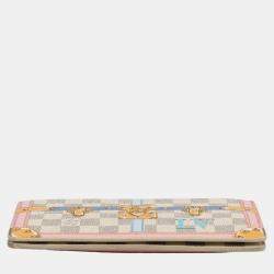 Louis Vuitton Multicolour Damier Azur Summer Trunks Pochette Weekend