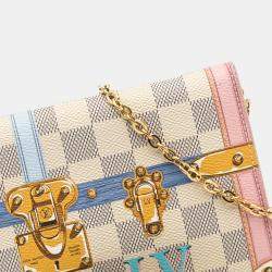 Louis Vuitton Multicolour Damier Azur Summer Trunks Pochette Weekend