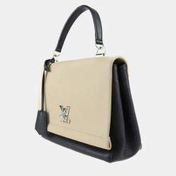 Louis Vuitton Black/Beige Leather Lockme II Shoulder Bag