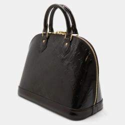 Louis Vuitton Black Monogram Vernis Leather Alma PM Satchel