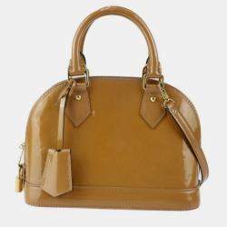 Louis Vuitton Beige Monogram Vernis Leather Alma BB Satchel