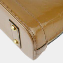 Louis Vuitton Beige Monogram Vernis Leather Alma BB Satchel
