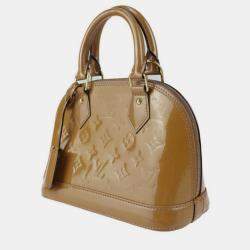 Louis Vuitton Beige Monogram Vernis Leather Alma BB Satchel