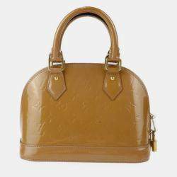 Louis Vuitton Beige Monogram Vernis Leather Alma BB Satchel