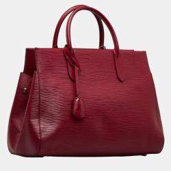 Louis Vuitton Red Epi Leather Marly MM Satchel