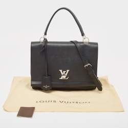 Louis Vuitton Black Leather Lockme II Bag