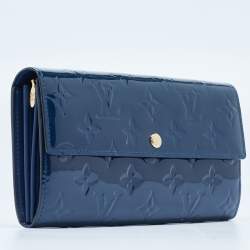 Louis Vuitton Grand Blue Monogram Vernis Sarah Wallet