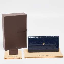 Louis Vuitton Grand Blue Monogram Vernis Sarah Wallet