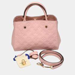 Louis Vuitton Rose Poudre Empreinte BB Leather Montaigne Satchel