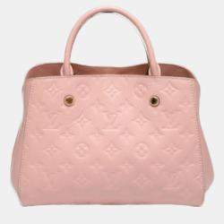 Louis Vuitton Rose Poudre Empreinte BB Leather Montaigne Satchel