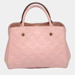 Louis Vuitton Rose Poudre Empreinte BB Leather Montaigne Satchel