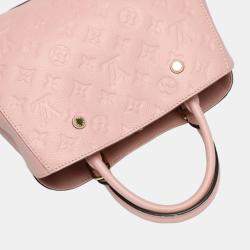 Louis Vuitton Rose Poudre Empreinte BB Leather Montaigne Satchel