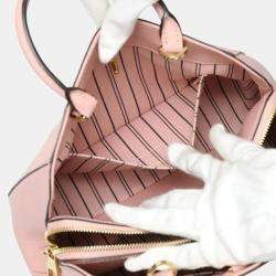 Louis Vuitton Rose Poudre Empreinte BB Leather Montaigne Satchel