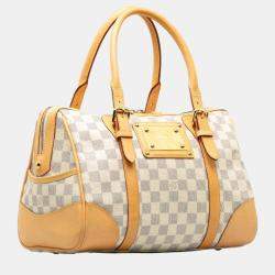 Louis Vuitton White Damier Azur Canvas Berkeley Top Handle Bag