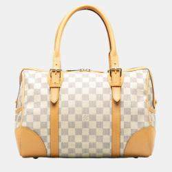 Louis Vuitton White Damier Azur Canvas Berkeley Top Handle Bag