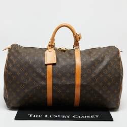 مملوكة مسبقًا Louis Vuitton Monogram Canvas Keepall 55 Bag