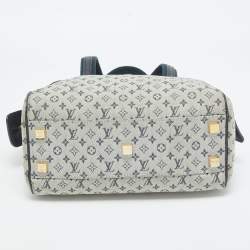Pre Owned Louis Vuitton Navy Blue Monogram Mini Lin Josephine PM Bag