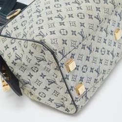 Pre Owned Louis Vuitton Navy Blue Monogram Mini Lin Josephine PM Bag