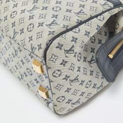 Pre Owned Louis Vuitton Navy Blue Monogram Mini Lin Josephine PM Bag
