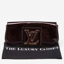 Pre Owned Louis Vuitton Amarante Patent Leather Sobe Clutch