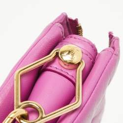Pre Owned Louis Vuitton Orchid Monogram Embossed Puffy Leather Coussin BB Bag