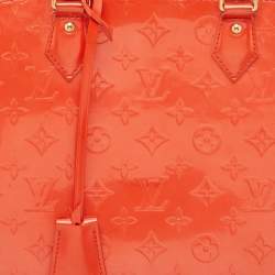 Pre Owned Louis Vuitton Orange Sunset Monogram Vernis Alma GM Bag
