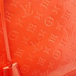 Pre Owned Louis Vuitton Orange Sunset Monogram Vernis Alma GM Bag