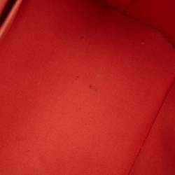 Pre Owned Louis Vuitton Orange Sunset Monogram Vernis Alma GM Bag