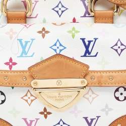 Pre Owned Louis Vuitton White Monogram Multicolore Canvas Rita Bag
