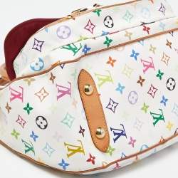 Pre Owned Louis Vuitton White Monogram Multicolore Canvas Rita Bag