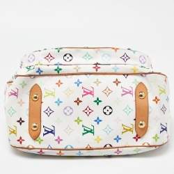 Pre Owned Louis Vuitton White Monogram Multicolore Canvas Rita Bag