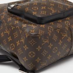 Pre Owned Louis Vuitton Brown Monogram Macassar Canvas Josh Backpack