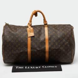 Pre Owned Louis Vuitton Monogram Canvas Keepall Bandouliere 60 Bag